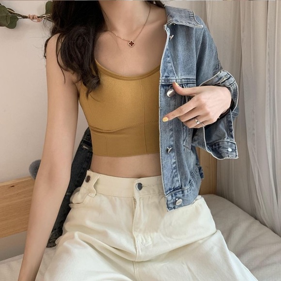 Moon City Padded Bralette in ginger yellow - Picture 3 of 4